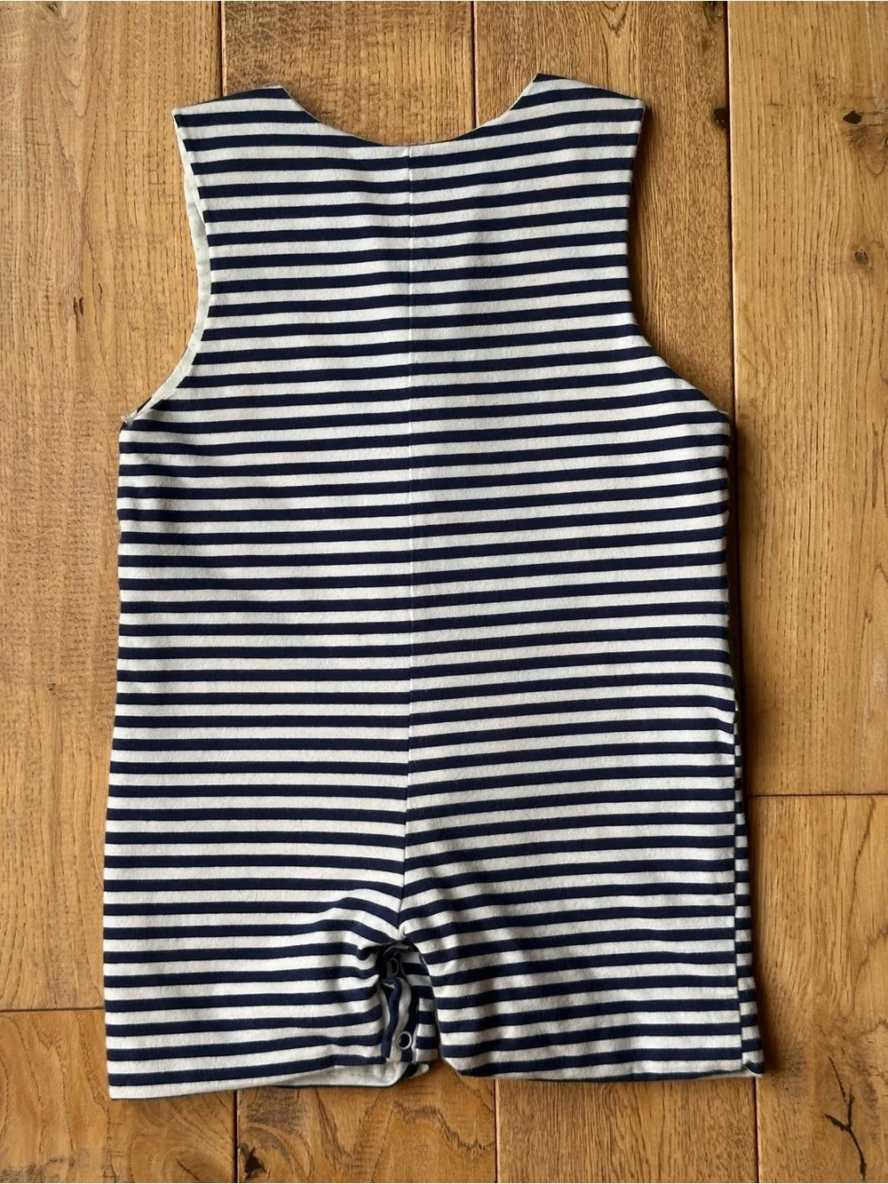 Chick and Chap Striped Alligator Shortall size 2